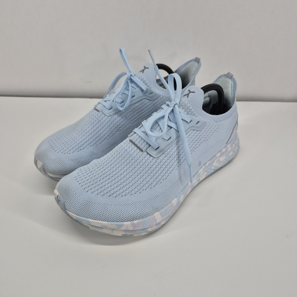 Flux Adapt Runner Blue White Mens Size 10.5 Running Athletic Walking Knit Shoes